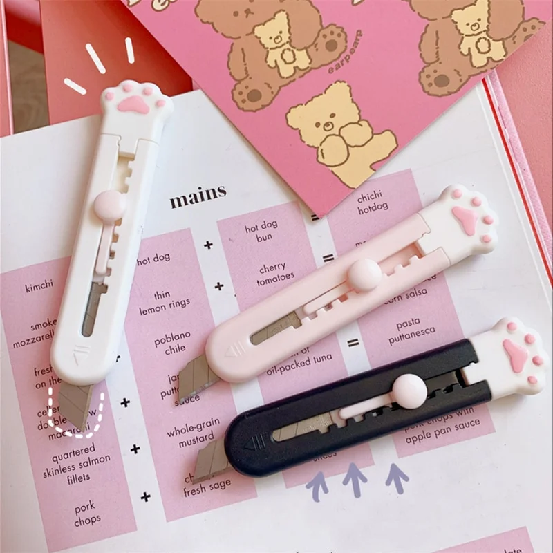 Kawaii Cute Cat Paw Mini Box Cutter - Image 2
