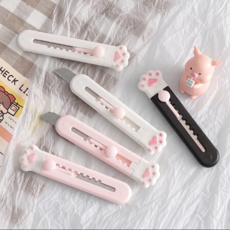 Kawaii Cat Paw Utility Knife,Portable Mini Cutting Knives