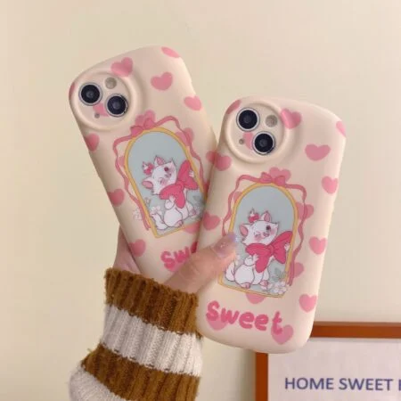 Kawaii Cute Pink Disney Marie Cat iPhone Case