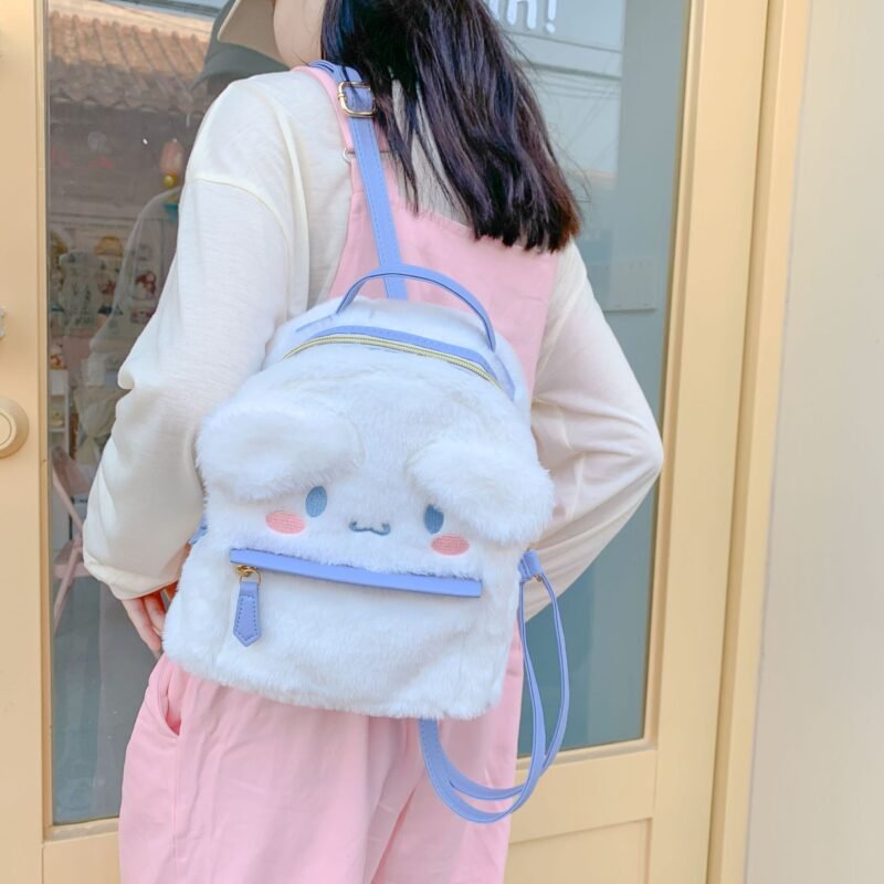 Kawaii Sanrio Plush Cinnamonroll / My Melody Backpack - Image 2