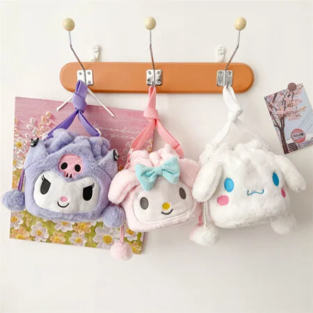Kawaii Sanrio Cinnamoroll Plush Crossbody Bag