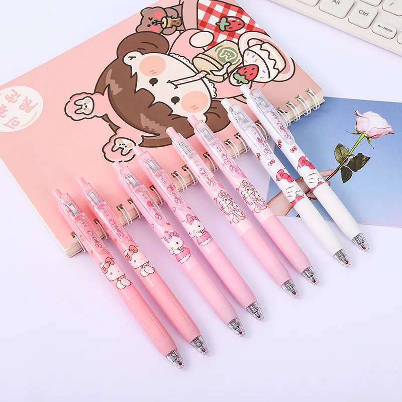 Kawaii Sanrio Hello Kitty Retractable Press Neutral Pen 0.5mm - Image 2