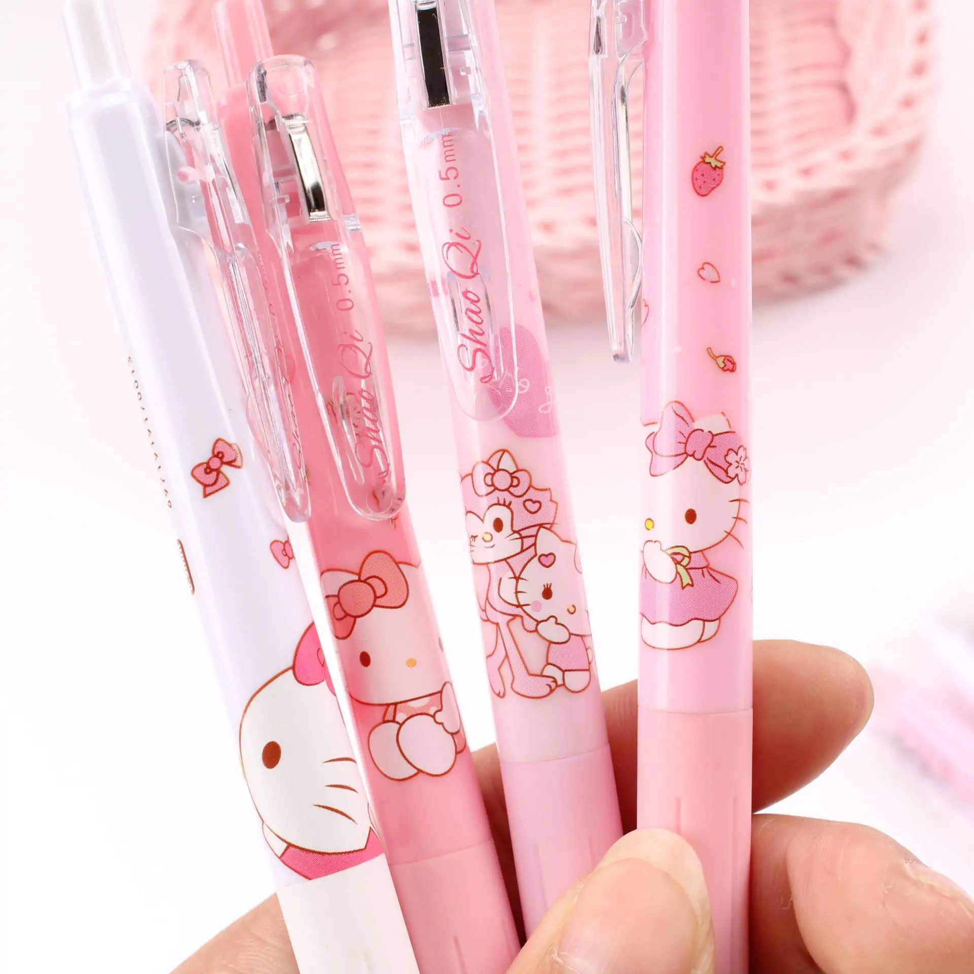 Kawaii Sanrio Hello Kitty Retractable Press Neutral Pen 0.5mm