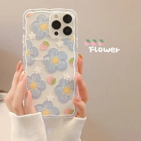 Sweet Summer Oil Painting Flower Transparent iPhone Case