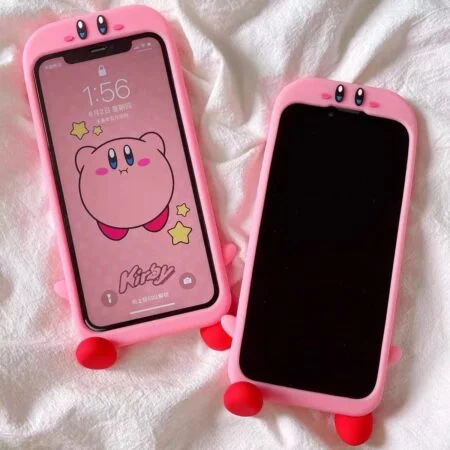 Kawaii Cartoon Anime Pink Kirby iPhone Case