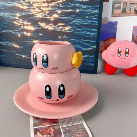 Kawaii Kirby Bowl and Mug Set