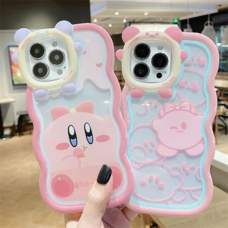 Kawaii Kirby Wavy Edge iPhone Case
