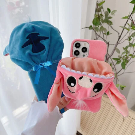 Kawaii Disney Lilo & Stitch Plush iPhone Case