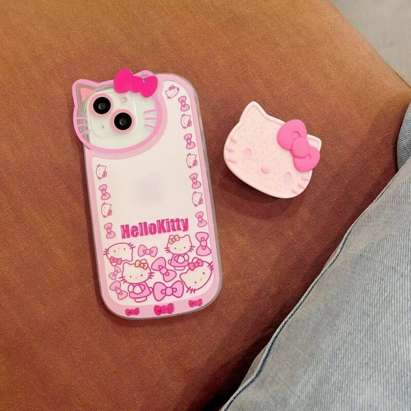 Kawaii Sanrio Hello Kitty Pop Socket iPhone Case - Image 6