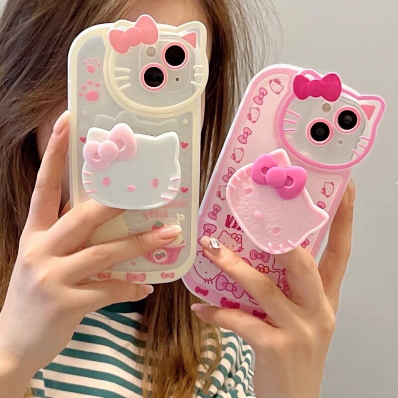 Kawaii Sanrio Hello Kitty Pop Socket iPhone Case