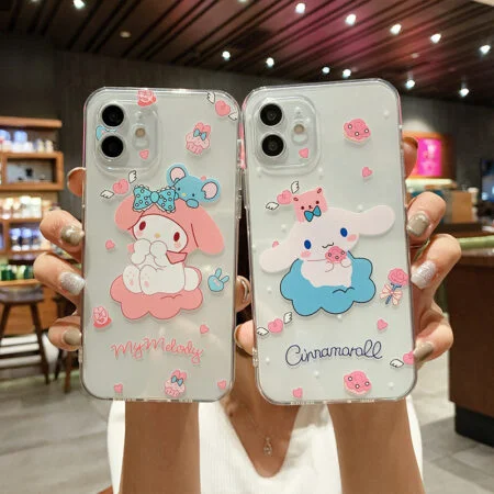 Kawaii Sanrio Cinnamoroll / My Melody Transparent iPhone Case