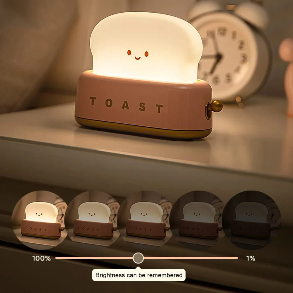 Kawaii Toaster Shape USB Night Light - Image 2