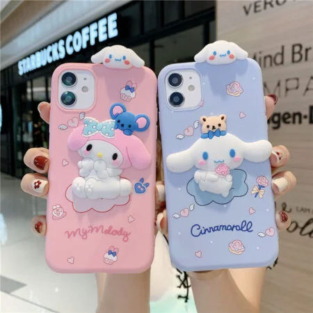 Kawaii Sanrio 3D Cinnamoroll My Melody iPhone Case