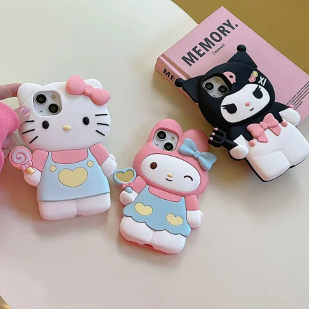 Kawaii Sanrio Hello Kitty / My Melody / Kuromi Shaped iPhone Case