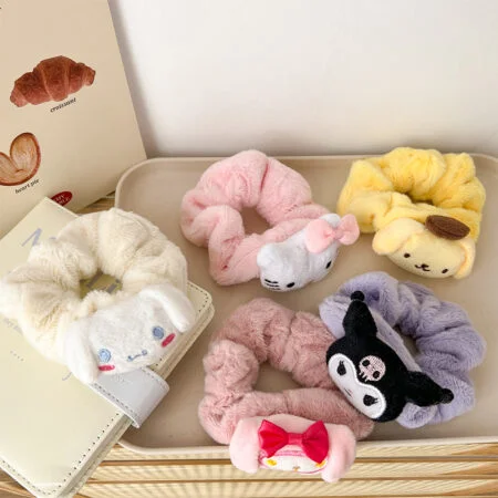 Kawaii Sanrio Plush Hello Kitty Cinnamoroll Scrunchie