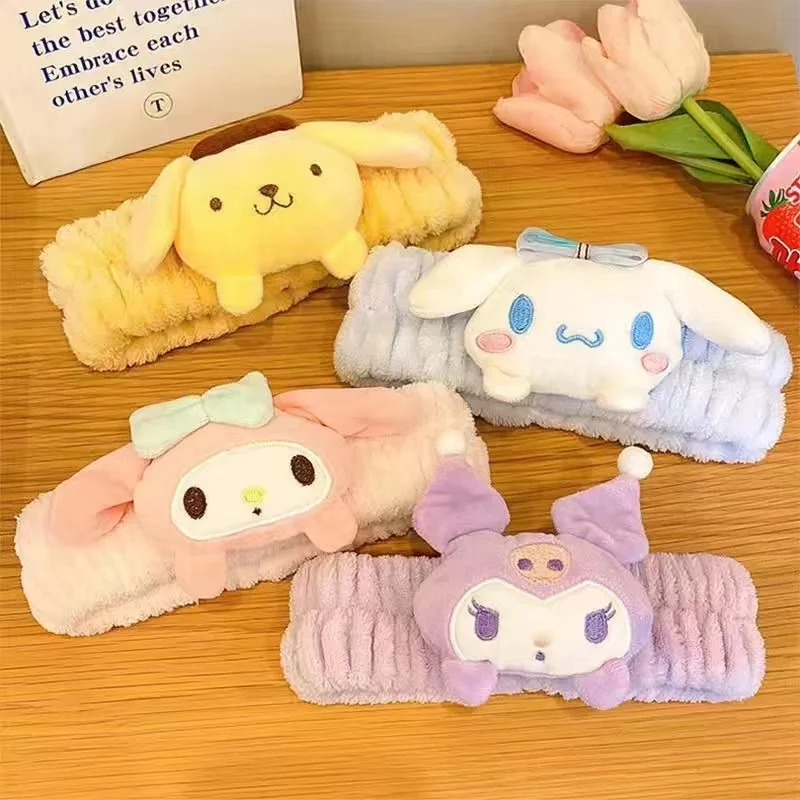 Kawaii Sanrio My Mylody / Cinnamoroll Plush Facial Makeup Headband - Image 2
