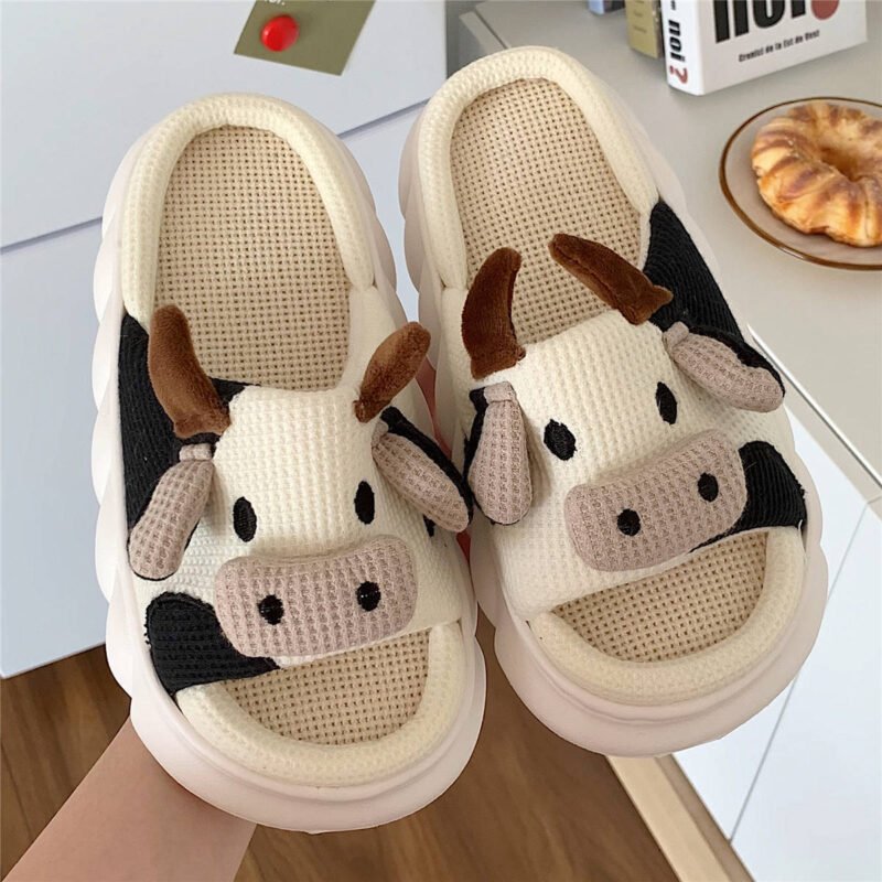 Kawaii Dairy Cow Slippers for Summer - Image 7