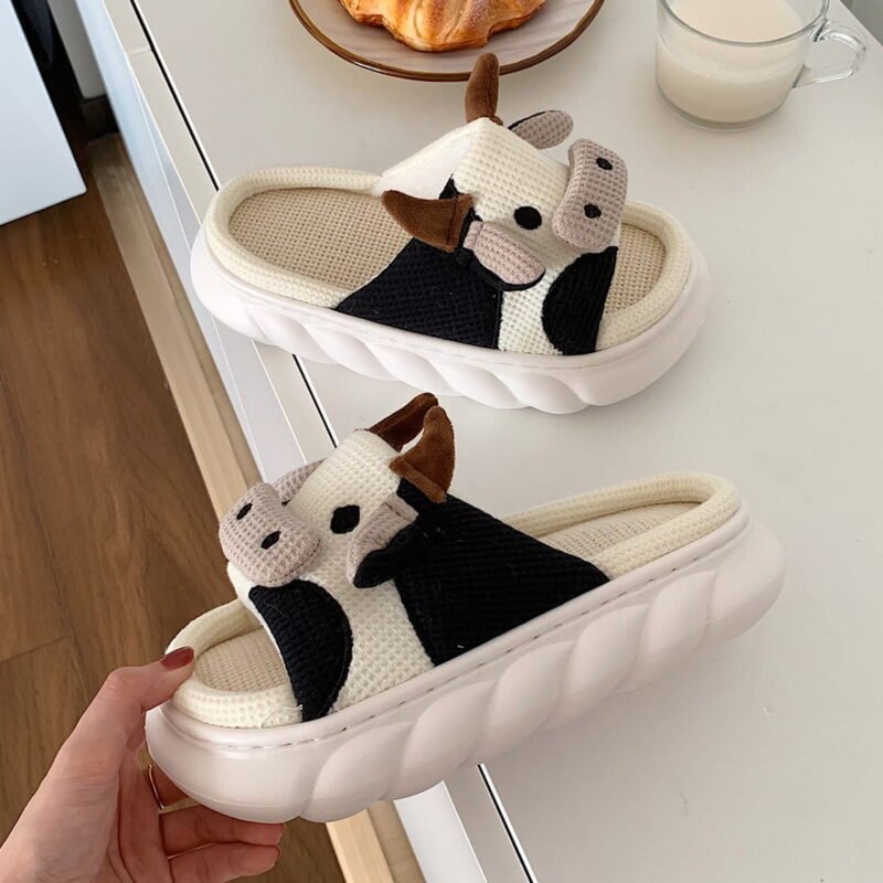 Kawaii Dairy Cow Slippers for Summer - Image 6