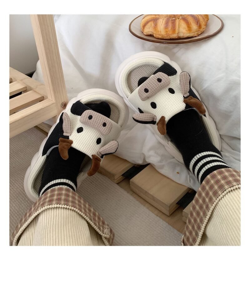 Kawaii Dairy Cow Slippers for Summer - Image 2