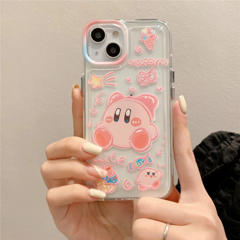 Kawaii Kuromi & Kirby Transparent iPhone Case - Image 2