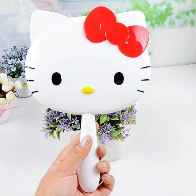Kawaii Sanrio Hello Kitty Handheld Vanity Mirror