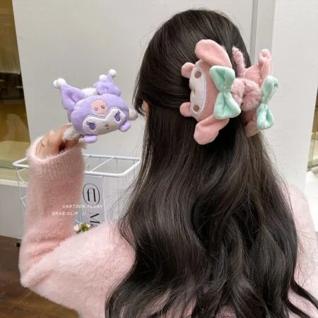 Kawaii Sanrio Double Side Plush Large Hair Claw