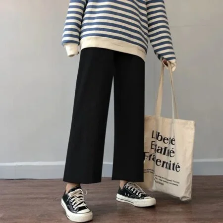 Casual High-Waist Wide-leg Pants