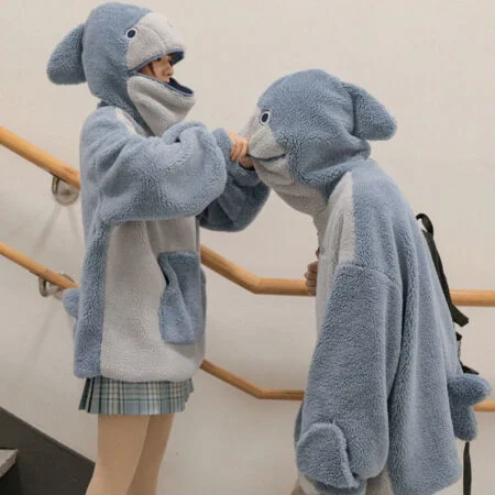 Kawaii Funny Shark Oversized Hoodie