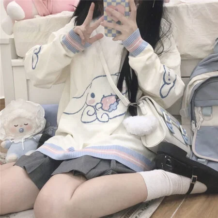 Kawaii Japanese JK Style Cinnamoroll Sweater