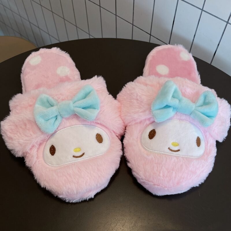 Kawaii Sanrio Plush Non-slip Slippers - Image 7