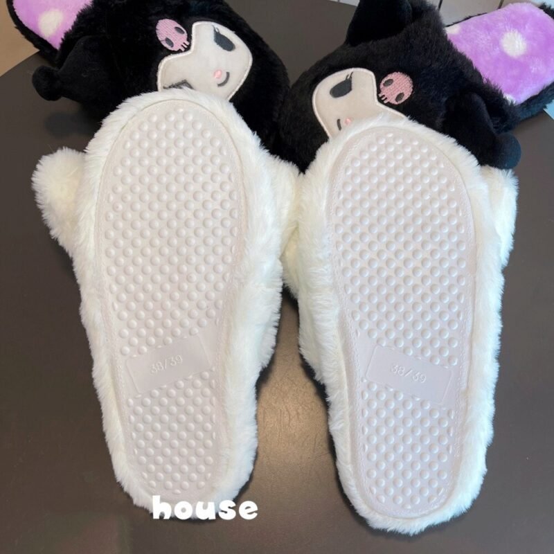 Kawaii Sanrio Plush Non-slip Slippers - Image 5