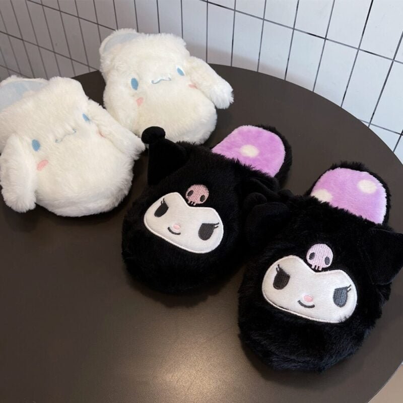 Kawaii Sanrio Plush Non-slip Slippers - Image 3