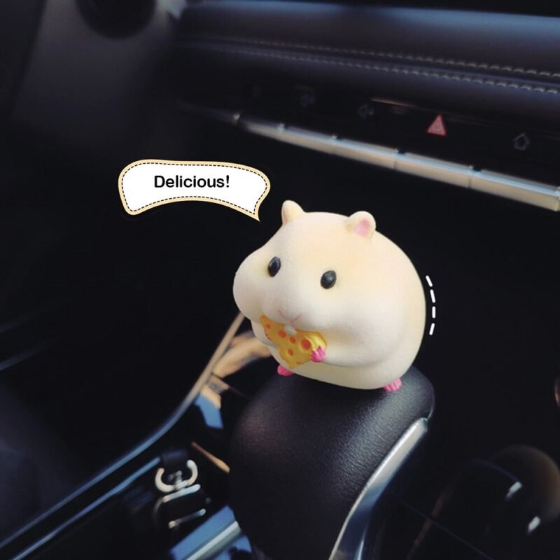 Cute Gourmet Hamster Figure Car Interior Decoration - Image 4