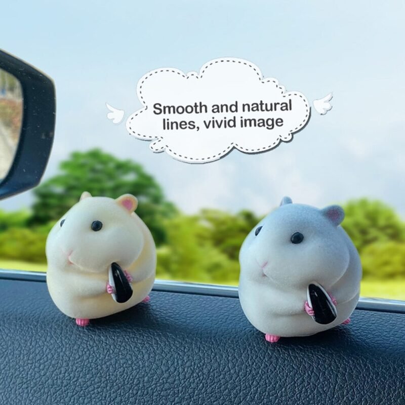 Cute Gourmet Hamster Figure Car Interior Decoration - Image 3