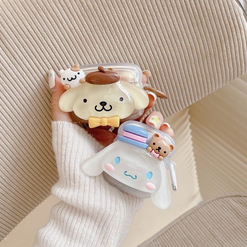 3D Sanrio Cinnamoroll Transparent AirPods Case - Image 8