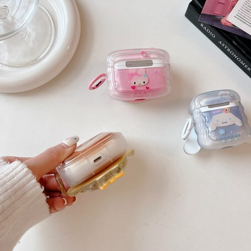 3D Sanrio Cinnamoroll Transparent AirPods Case - Image 6