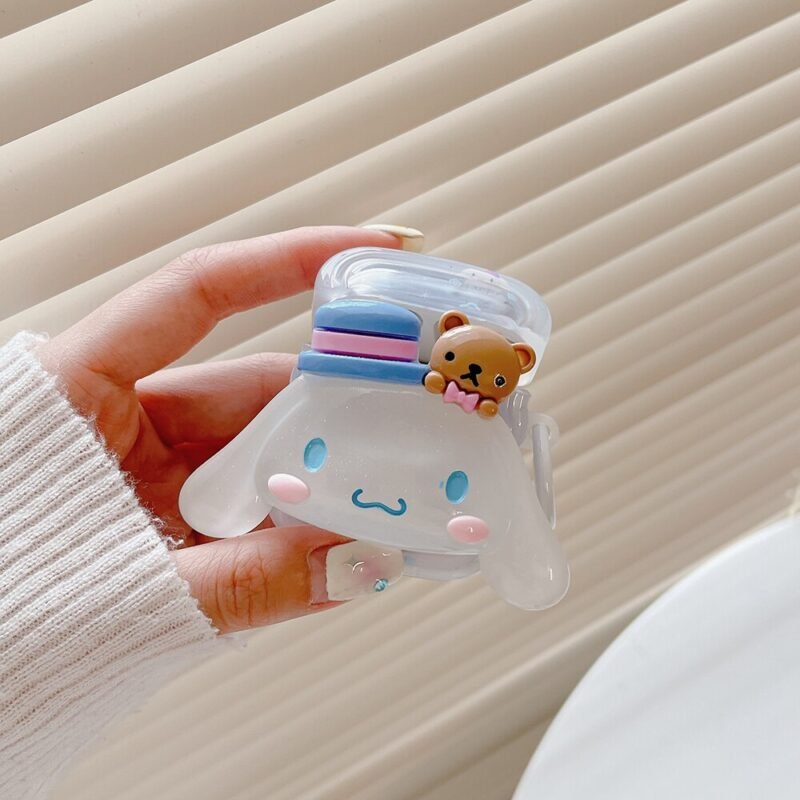 3D Sanrio Cinnamoroll Transparent AirPods Case - Image 5