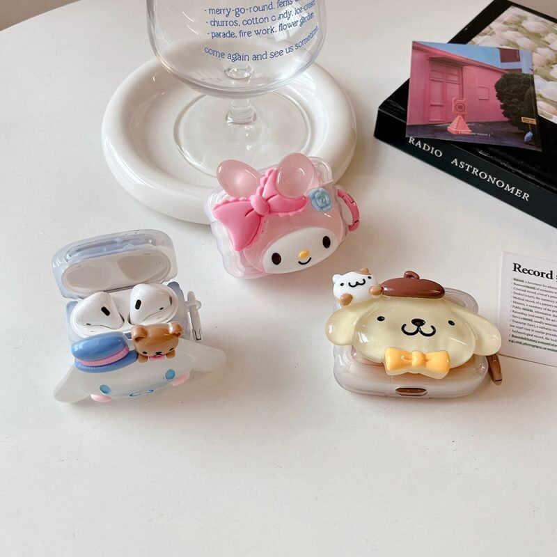 3D Sanrio Cinnamoroll Transparent AirPods Case - Image 7