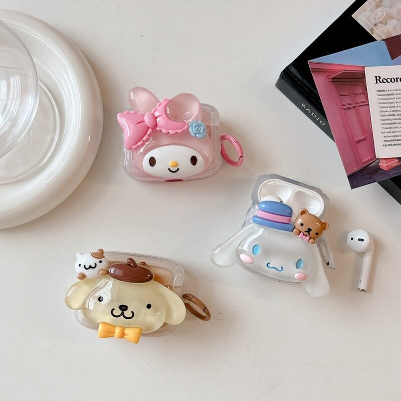 3D Sanrio Cinnamoroll Transparent AirPods Case