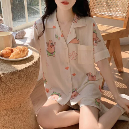 Cute Patrick Star Short-Sleeve Pajamas