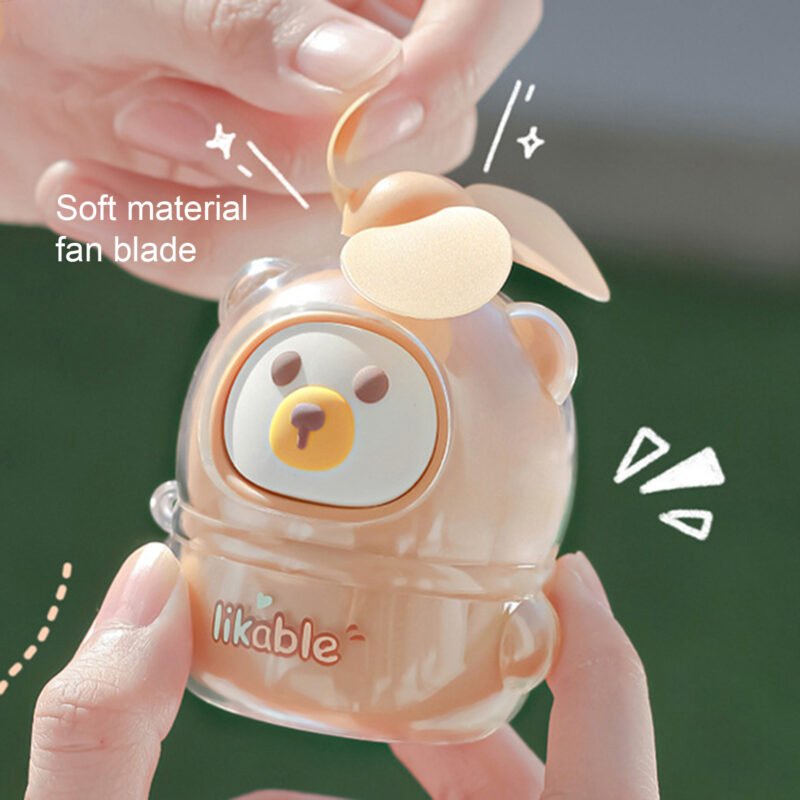 Cute Animal Shape Low Noise Portable Mini Fan - Image 3