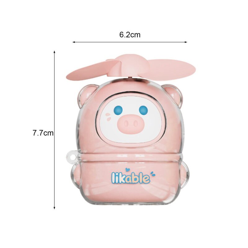 Cute Animal Shape Low Noise Portable Mini Fan - Image 12