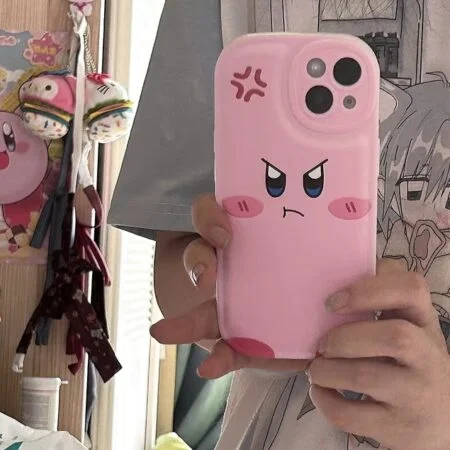 Kawaii Angry Kirby iPhone Case