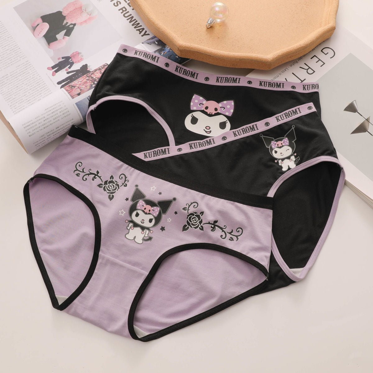 Kawaii Sanrio Kuromi Modal Panties - LoliFairies Kawaii Shop