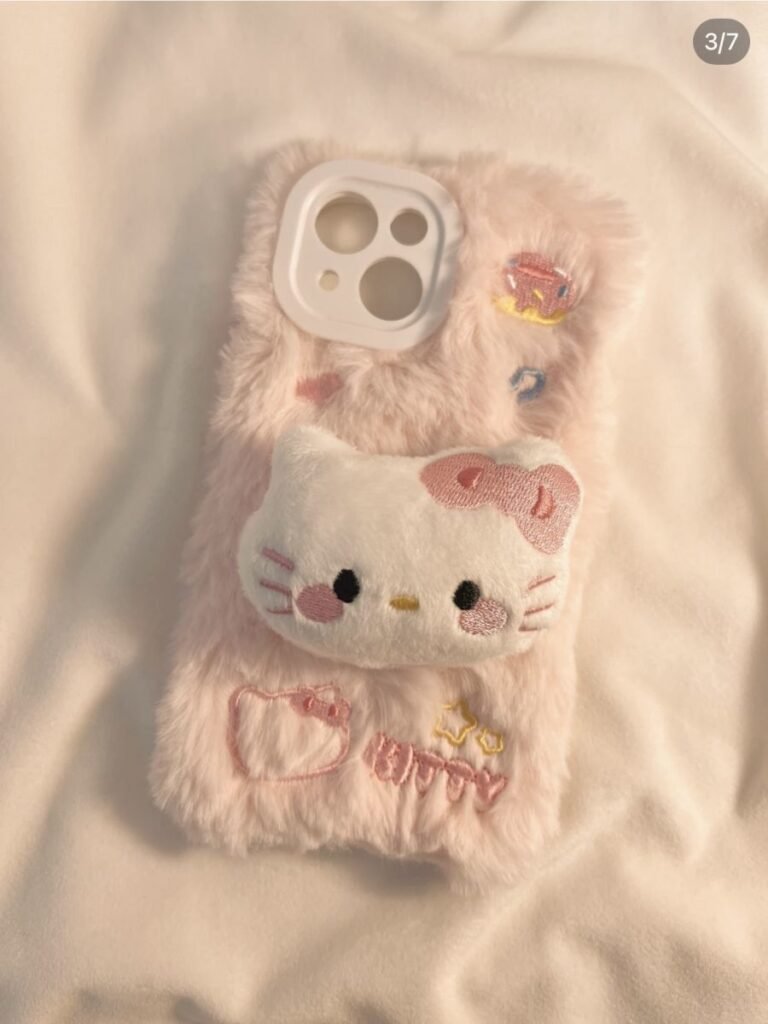 Pink Iphone Hello Kawaii Pink Hello Kitty Plush iPhone Case – LoliFairies Kawaii Shop
